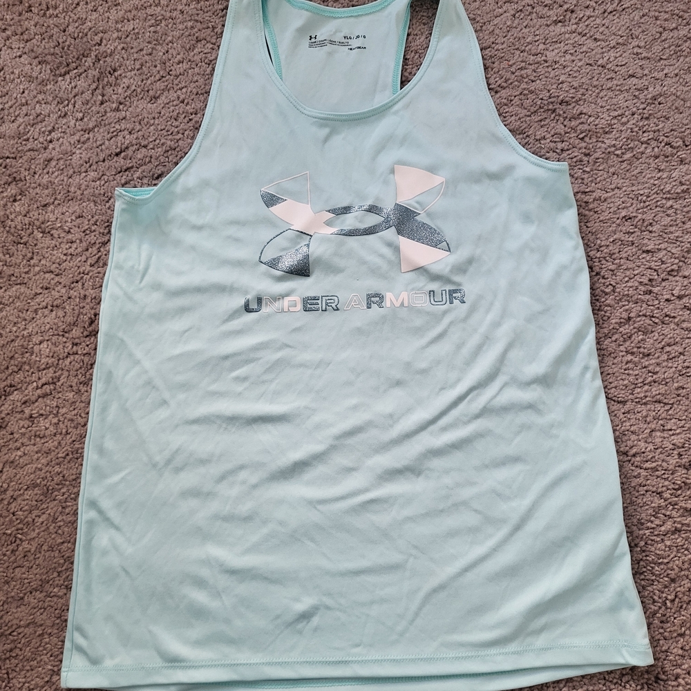Under Armour Women's Light Aqua Logo Tank